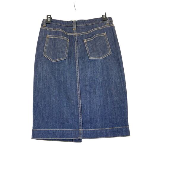 Vintage Style Boden Denim Skirt Button Front Y2K Indie Preppy Dark Wash size  4 - Picture 4 of 5